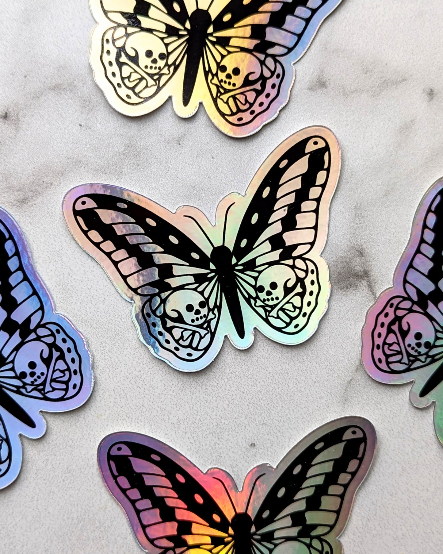 Death Butterfly Holographic Sticker