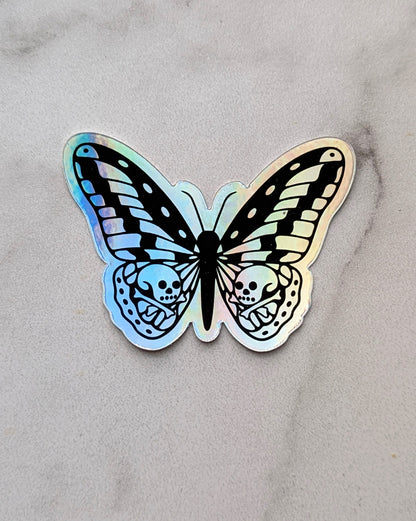 Death Butterfly Holographic Sticker